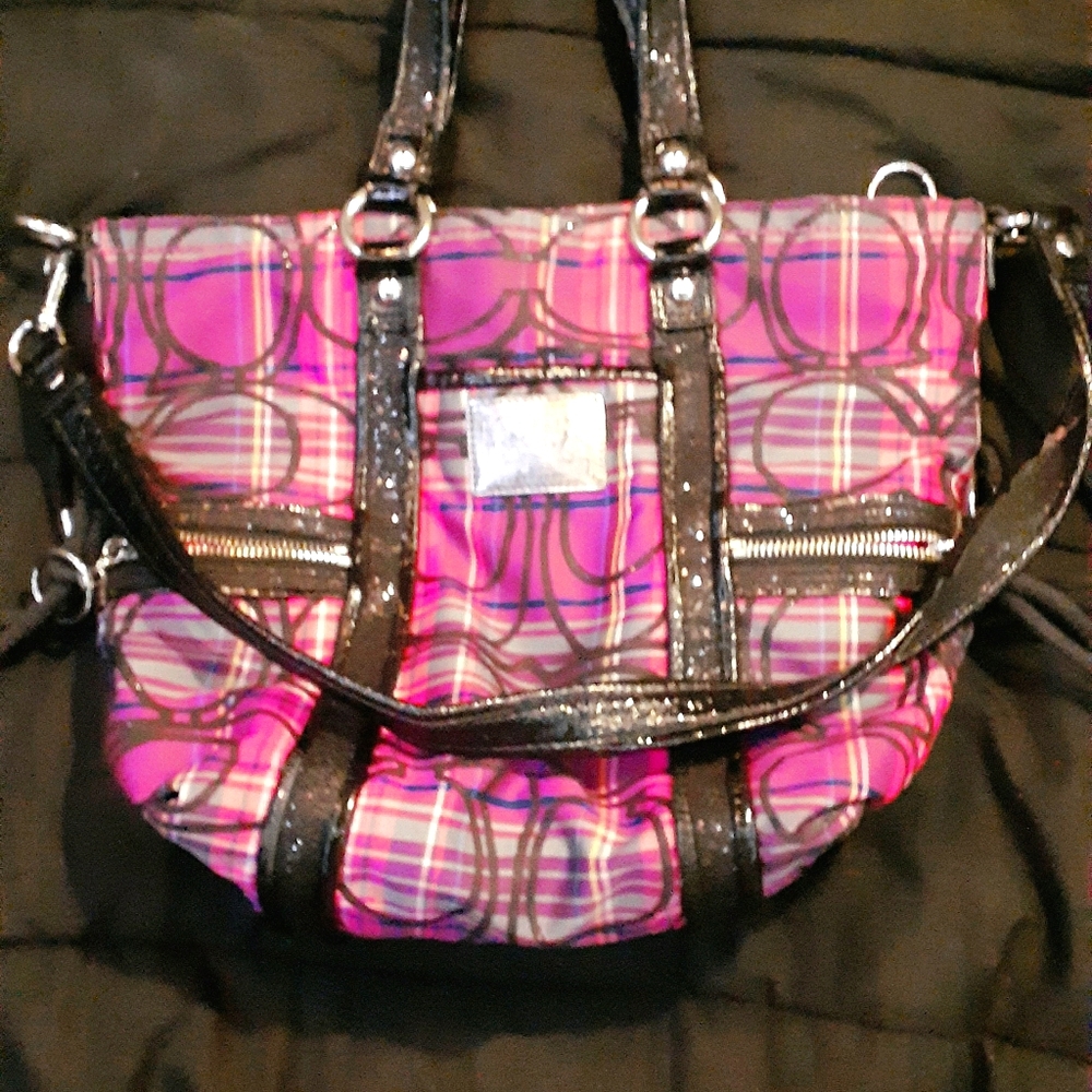 Coach Poppy Tartan purse